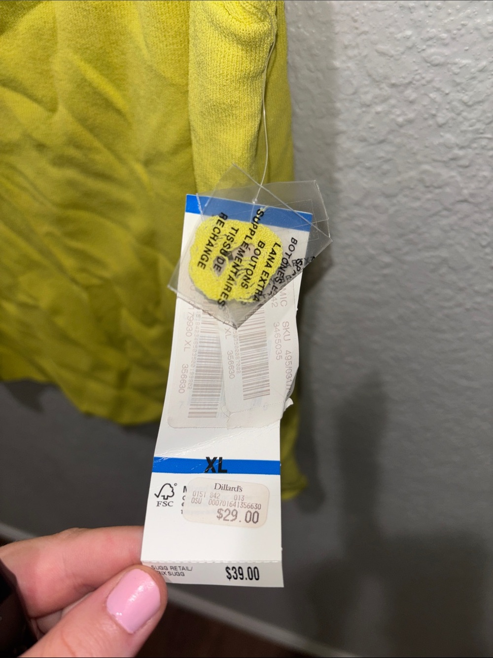 Jones New York Yellow Ribbed Square-Neck Tank - Picture 4 of 5